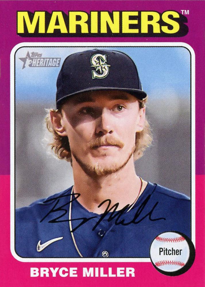 #299 Bryce Miller - Seattle Mariners - 2024 Topps Heritage Baseball