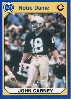#29 John Carney - Notre Dame Fighting Irish - 1990 Collegiate Collection Notre Dame Football