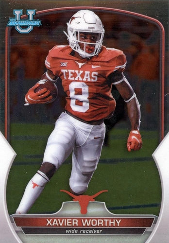 #29 Xavier Worthy - Texas Longhorns - 2022 Bowman Chrome University Football