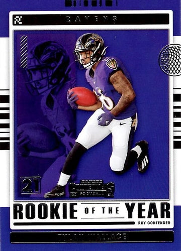 #ROY-TWA Tylan Wallace - Baltimore Ravens - 2021 Panini Contenders - Rookie of the Year Contenders Football