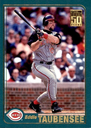 #29 Eddie Taubensee - Cincinnati Reds - 2001 Topps Baseball