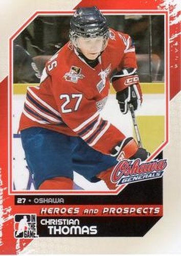 #29 Christian Thomas - Oshawa Generals - 2010-11 In The Game Heroes and Prospects Hockey
