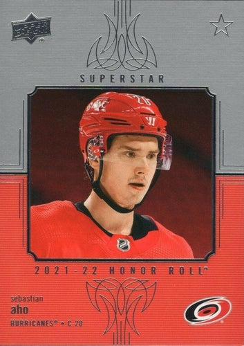 #HR-29 Sebastian Aho - Carolina Hurricanes - 2021-22 Upper Deck - Honor Roll Hockey