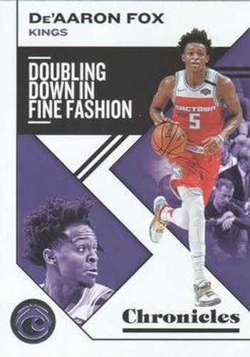 #29 De'Aaron Fox - Sacramento Kings - 2019-20 Panini Chronicles Basketball