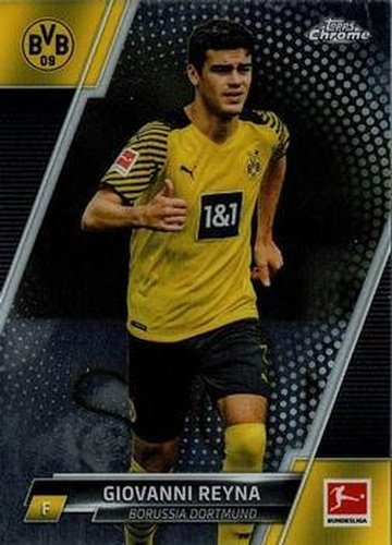 #29 Giovanni Reyna - Borussia Dortmund - 2021-22 Topps Chrome Bundesliga Soccer