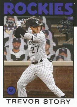 #86B-29 Trevor Story - Colorado Rockies - 2021 Topps - 1986 Topps Baseball 35th Anniversary Series One Baseball