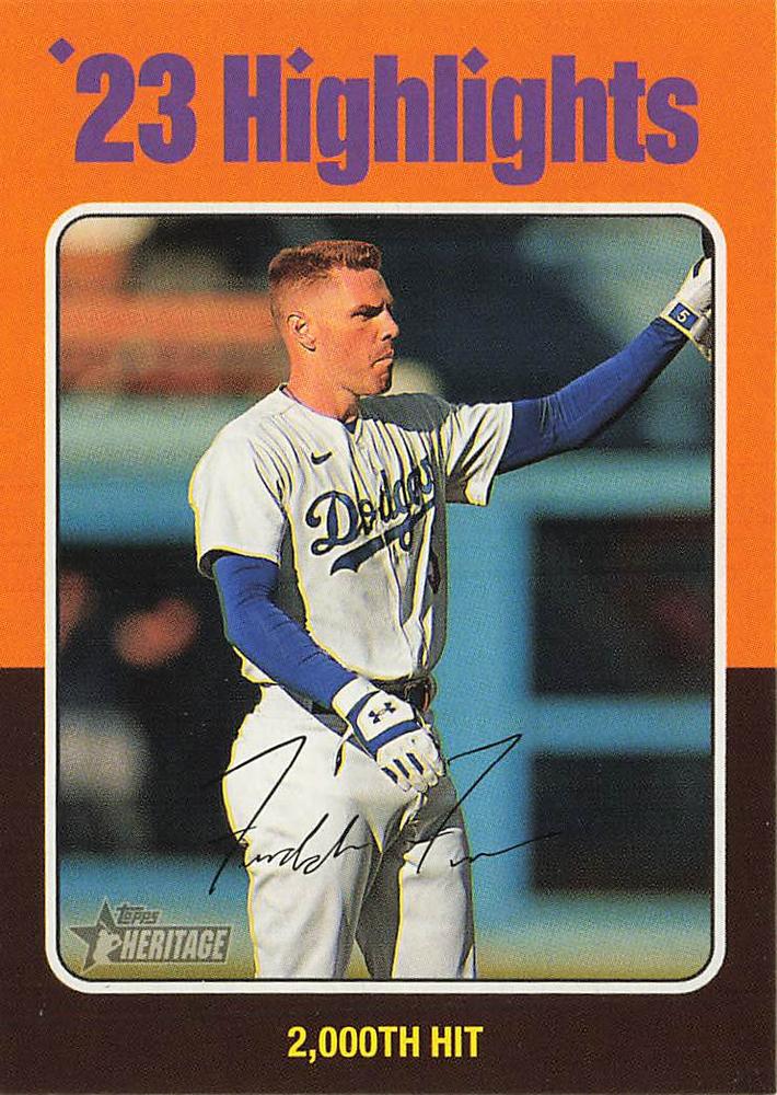 #2 2,000th Hit (Freddie Freeman) - Los Angeles Dodgers - 2024 Topps Heritage Baseball