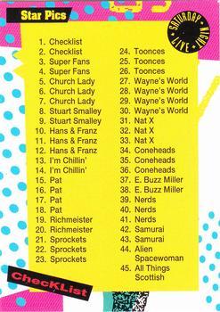 #2 Checklist: 1-45 and 115-150 CL - 1992 Star Pics Saturday Night Live