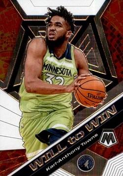 #2 Karl-Anthony Towns - Minnesota Timberwolves - 2019-20 Panini Mosaic - Will to Win Basketball