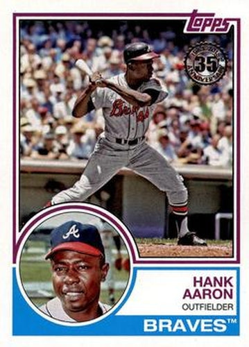 #83-2 Hank Aaron - Atlanta Braves - 2018 Topps - 1983 Topps Baseball 35th Anniversary Baseball
