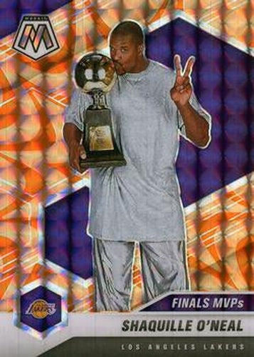 #300 Shaquille O'Neal - Los Angeles Lakers - 2020-21 Panini Mosaic - Mosaic Reactive Orange Basketball