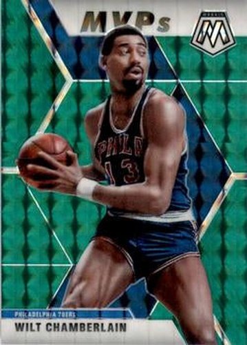 #300 Wilt Chamberlain - Philadelphia 76ers - 2019-20 Panini Mosaic - Green Prizm Basketball