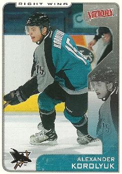 #301 Alexander Korolyuk - San Jose Sharks - 2001-02 Upper Deck Victory Hockey