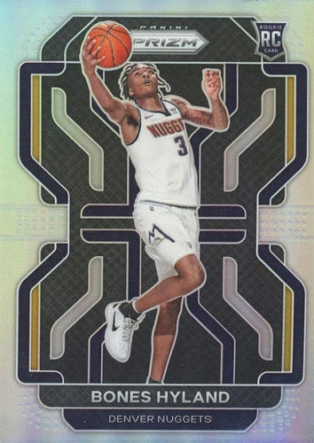 #302 Bones Hyland - Denver Nuggets - 2021-22 Panini Prizm - Silver Basketball