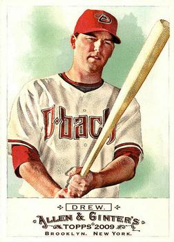 #302 Stephen Drew - Arizona Diamondbacks - 2009 Topps Allen & Ginter Baseball