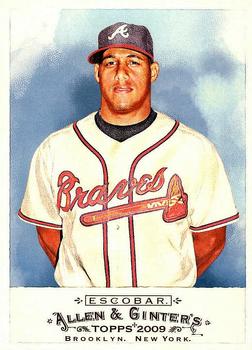 #304 Yunel Escobar - Atlanta Braves - 2009 Topps Allen & Ginter Baseball