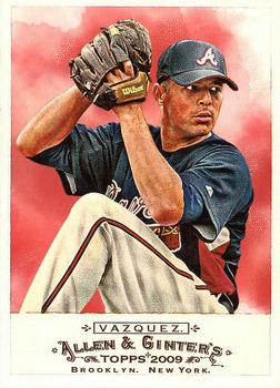 #305 Javier Vazquez - Atlanta Braves - 2009 Topps Allen & Ginter Baseball