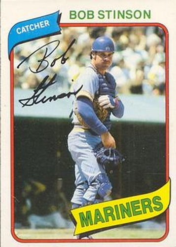 #305 Bob Stinson - Seattle Mariners - 1980 O-Pee-Chee Baseball