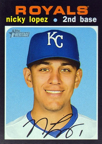 #305 Nicky Lopez - Kansas City Royals - 2020 Topps Heritage Baseball