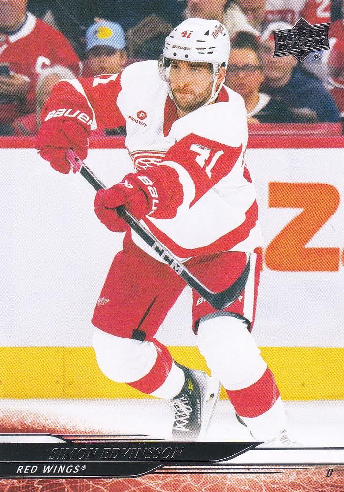 #306 Simon Edvinsson - Detroit Red Wings - 2024-25 Upper Deck Hockey