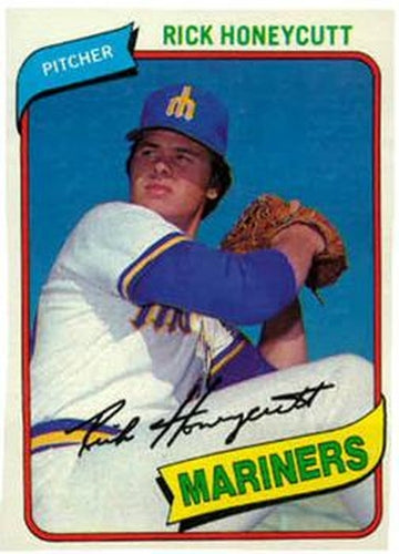 #307 Rick Honeycutt - Seattle Mariners - 1980 Topps Baseball