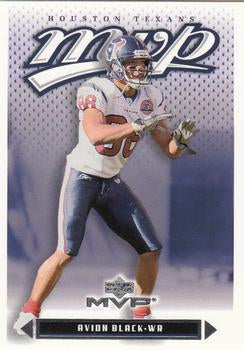#307 Avion Black - Houston Texans - 2003 Upper Deck MVP Football