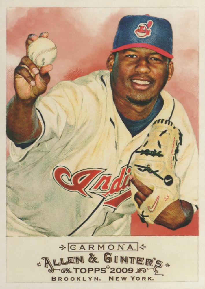 #308 Fausto Carmona - Cleveland Indians - 2009 Topps Allen & Ginter Baseball