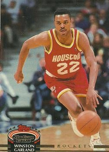 #308 Winston Garland - Houston Rockets - 1992-93 Stadium Club Basketball