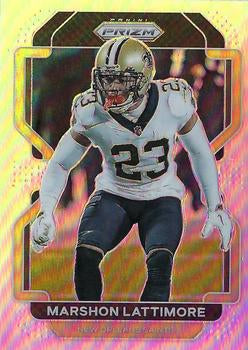 #308 Marshon Lattimore - New Orleans Saints - 2021 Panini Prizm - Silver Football
