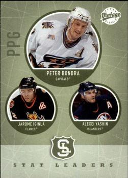 #309 Peter Bondra / Jarome Iginla / Alexei Yashin - Washington Capitals / Calgary Flames / New York Islanders - 2002-03 Upper Deck Vintage Hockey