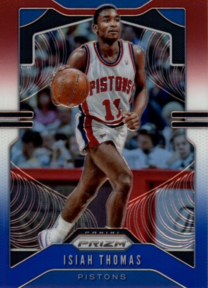 #30 Isiah Thomas - Detroit Pistons - 2019-20 Panini Prizm - Prizms Red White and Blue Basketball