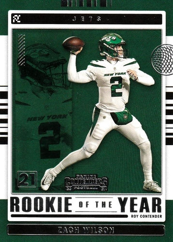 #ROY-ZWI Zach Wilson - New York Jets - 2021 Panini Contenders - Rookie of the Year Contenders Football