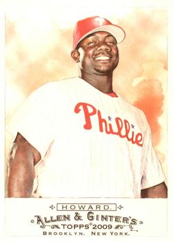 #30 Ryan Howard - Philadelphia Phillies - 2009 Topps Allen & Ginter Baseball