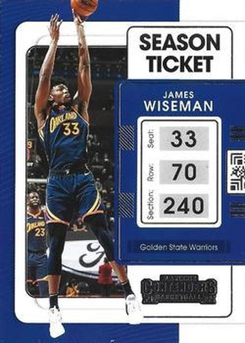 #30 James Wiseman - Golden State Warriors - 2021-22 Panini Contenders Basketball