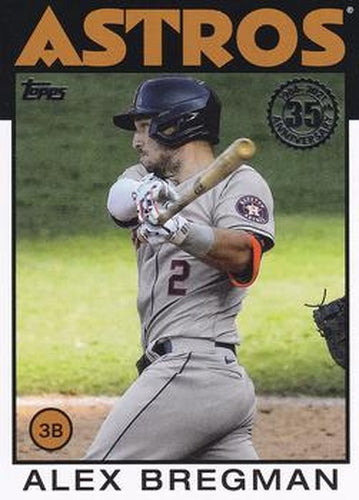 #86B-30 Alex Bregman - Houston Astros - 2021 Topps - 1986 Topps Baseball 35th Anniversary Series One Baseball