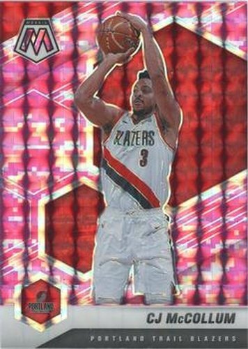 #30 CJ McCollum - Portland Trail Blazers - 2020-21 Panini Mosaic - Mosaic Camo Pink Basketball