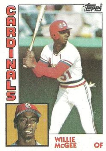 #310 Willie McGee - St. Louis Cardinals - 1984 Topps Baseball