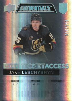 #71 Jake Leschyshyn - Vegas Golden Knights - 2021-22 Upper Deck Credentials Hockey