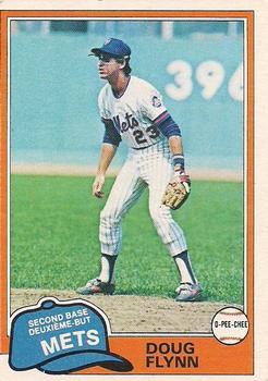 #311 Doug Flynn - New York Mets - 1981 O-Pee-Chee - Gray Back Baseball