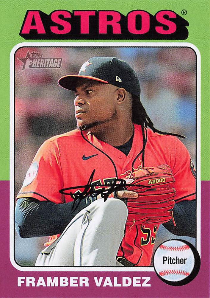#314 Framber Valdez - Houston Astros - 2024 Topps Heritage Baseball