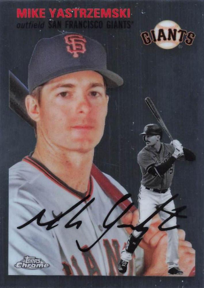 #316 Mike Yastrzemski - San Francisco Giants - 2023 Topps Chrome Platinum Anniversary Baseball