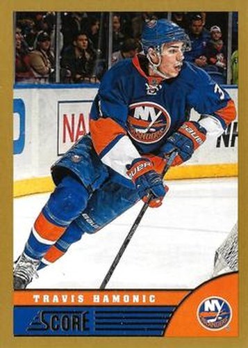 #316 Travis Hamonic - New York Islanders - 2013-14 Score - Gold Hockey
