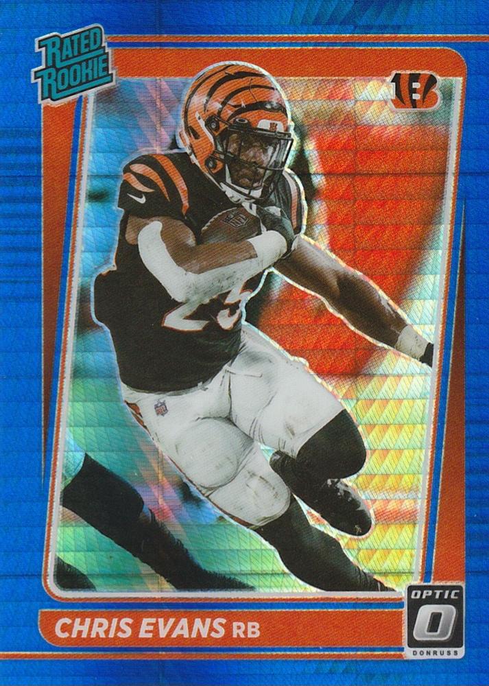 #294 Chris Evans - Cincinnati Bengals - 2021 Donruss Optic - Blue Hyper Football