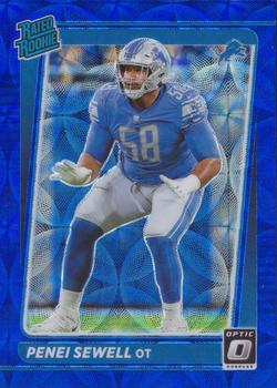 #260 Penei Sewell - Detroit Lions - 2021 Donruss Optic - Blue Scope Football