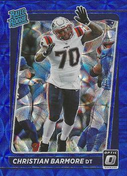 #268 Christian Barmore - New England Patriots - 2021 Donruss Optic - Blue Scope Football