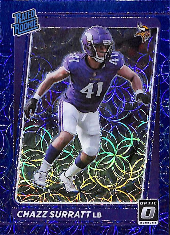 #280 Chazz Surratt - Minnesota Vikings - 2021 Donruss Optic - Blue Scope Football