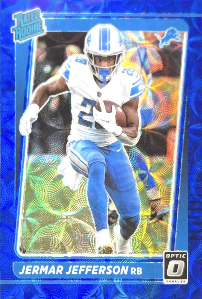 #296 Jermar Jefferson - Detroit Lions - 2021 Donruss Optic - Blue Scope Football
