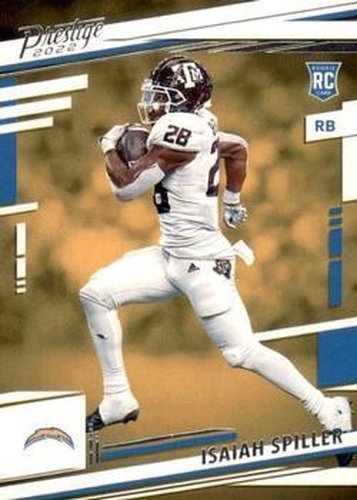 #318 Isaiah Spiller - Los Angeles Chargers - 2022 Panini Prestige Football