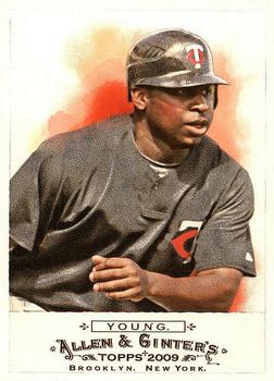 #318 Delmon Young - Minnesota Twins - 2009 Topps Allen & Ginter Baseball