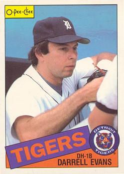 #319 Darrell Evans - Detroit Tigers - 1985 O-Pee-Chee Baseball